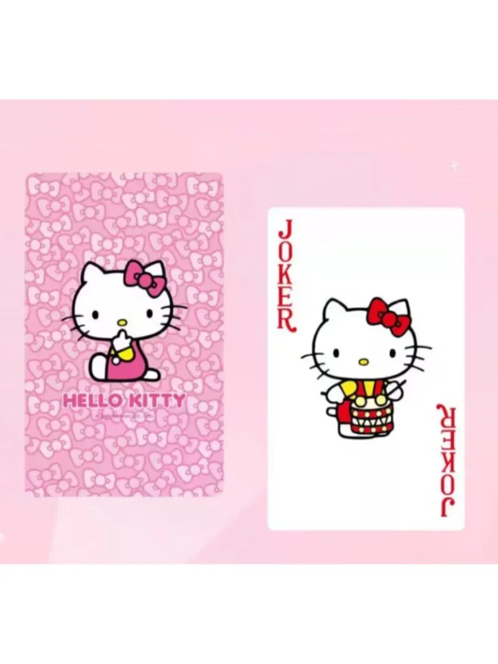 Hello Kitty Poker Playing Cards 54-Card Cute Anime Deck with Collector Box